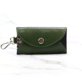 Florence ITK-01 zöld bőr unisex kulcstartó 9 x 6 x 1.5 cm