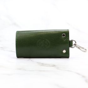 Florence ITK-01 zöld bőr unisex kulcstartó 9 x 6 x 1.5 cm