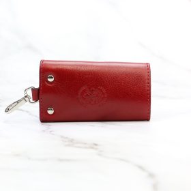 Florence ITK-01 piros női bőr kulcstartó 9 x 6 x 1.5 cm