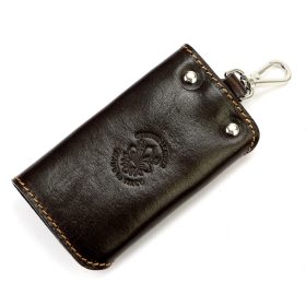 Florence ITK-02 barna bőr kulcstartó 11 x 6 x 2.5 cm