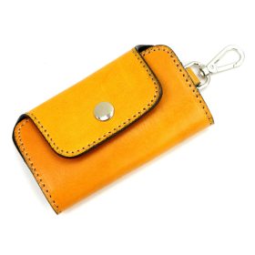 Florence ITK-02 sárga bőr kulcstartó 11 x 6 x 2.5 cm