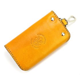 Florence ITK-02 sárga bőr kulcstartó 11 x 6 x 2.5 cm