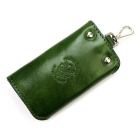 Florence ITK-02 zöld bőr kulcstartó 11 x 6 x 2.5 cm