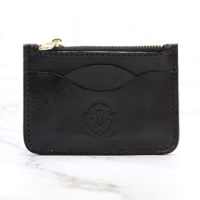   Florence ITC-01 fekete bőr kulcstartó, pénztárca 11 x 7.5 x 1.5 cm