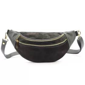   Luka 24-017-01 szürke női bőr övtáska, crossbody 37 x 22 x 11 cm