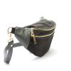 Luka 24-017-01 szürke női bőr övtáska, crossbody 37 x 22 x 11 cm