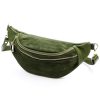 Luka 24-017-01 zöld női bőr övtáska, crossbody 37 x 22 x 11 cm