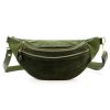 Luka 24-017-01 zöld női bőr övtáska, crossbody 37 x 22 x 11 cm