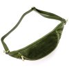 Luka 24-017-01 zöld női bőr övtáska, crossbody 37 x 22 x 11 cm