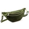 Luka 24-017-01 zöld női bőr övtáska, crossbody 37 x 22 x 11 cm