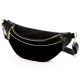Luka 24-017-01 fekete női bőr övtáska, crossbody 37 x 22 x 11 cm