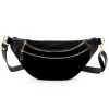 Luka 24-017-01 fekete női bőr övtáska, crossbody 37 x 22 x 11 cm