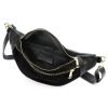 Luka 24-017-01 fekete női bőr övtáska, crossbody 37 x 22 x 11 cm