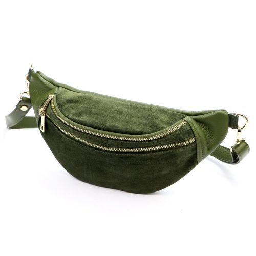 Luka 24-017-01 M zöld női bőr crossbody, övtáska 33 x 15 x 9 cm