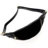 Luka 24-017-01 M fekete női bőr crossbody, övtáska 33 x 15 x 9 cm