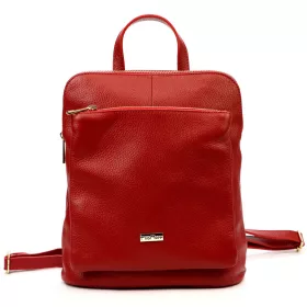   MiaMore 01-044 DOLLARO piros női marhabőr hátizsák 26 x 29 x 12 cm