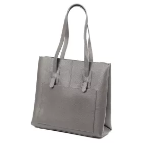   Luka DOLLARO szürke női bőr kézitáska, válltáska 36 x 34 x 13 cm