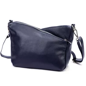   Luka 24-051 sötétkék női bőr válltáska 32 x 22 x 14 cm