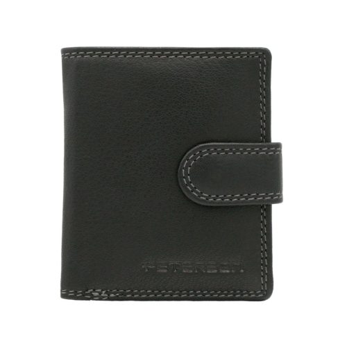 Peterson PTN G372L-GKA fekete férfi bőr pénztárca 9 × 10 × 3 cm