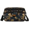 Rovicky R-TL15608 fekete levél mintás Wizz Air, Ryanair kabintáska, utazótáska 40 x 25 x 20 cm