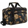 Rovicky R-TL15608 fekete levél mintás Wizz Air, Ryanair kabintáska, utazótáska 40 x 25 x 20 cm