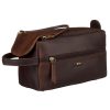 Peterson PTN 4063-OPU barna férfi bőr kozmetikai táska 25 x 15 x 12 cm
