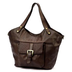   VS 016 barna női bőr kézitáska, válltáska, oldaltáska 45 x 32 x 15 cm