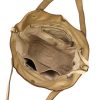 VS 016 homokszínű női bőr válltáska, shopper táska 45 x 32 x 15 cm 