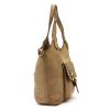 VS 016 homokszínű női bőr válltáska, shopper táska 45 x 32 x 15 cm 