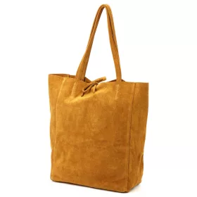   Patrizia 419-013-05 okkersárga női bőr válltáska, shopper táska 38 x 38 x 13 cm