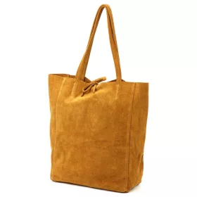   Patrizia 419-013-05 okkersárga női bőr válltáska, shopper táska 38 x 38 x 13 cm