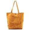 Patrizia 419-013-05 okkersárga női bőr válltáska, shopper táska 38 x 38 x 13 cm 