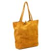 Patrizia 419-013-05 okkersárga női bőr válltáska, shopper táska 38 x 38 x 13 cm 