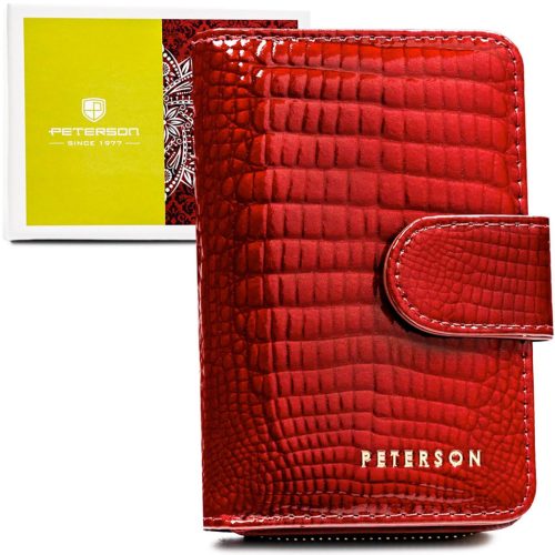 Peterson PTN PH31-1-RS piros női bőr pénztárca 9,5 x 13 cm