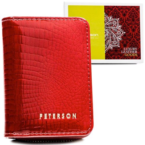 Peterson PTN PH33-1-RS piros női bőr pénztárca 10 x 8 cm