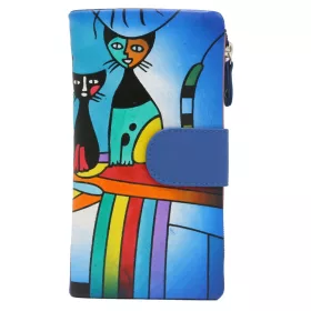   Cavaldi N14-SPW CAT kék női bőr pénztárca 10 x 18 x 3 cm