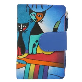   Cavaldi N18-SPW CAT kék női bőr pénztárca 10 x 14 x 3 cm