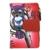 Cavaldi N18-SPW OWL piros női bőr pénztárca 10 x 14 x 3 cm