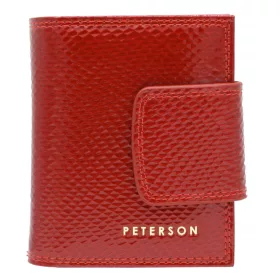   Peterson PTN 42329-DSL piros női bőr pénztárca 8.5 x 10.5 x 3 cm