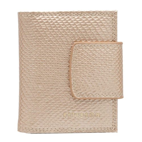 Peterson PTN 42329-DSL bézs női marhabőr pénztárca 8.5 x 10.5 x 3 cm