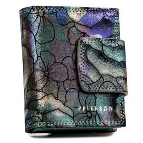   Peterson PTN 42329-MD-9398 kék bőr női pénztárca 12.5 x 8.5 x 3 cm