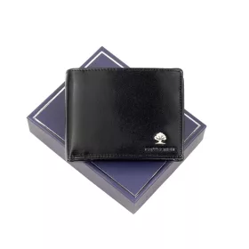   Luxury 286 RFID fekete férfi bőr pénztárca 12.5 x 9 x 2.5 cm