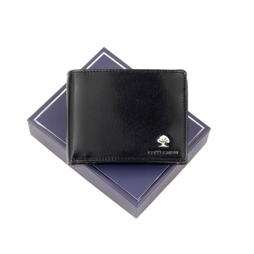 Luxury 286 RFID fekete férfi bőr pénztárca 12.5 x 9 x 2.5 cm