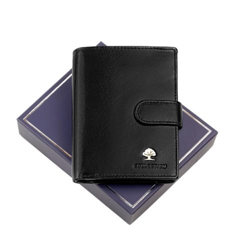 Luxury 277 RFID fekete férfi bőr pénztárca 9.5 x 12.8 x 2.5 cm