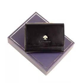   Luxury 71123 RFID fekete női bőr pénztárca 10.7 x 8 x 3 cm