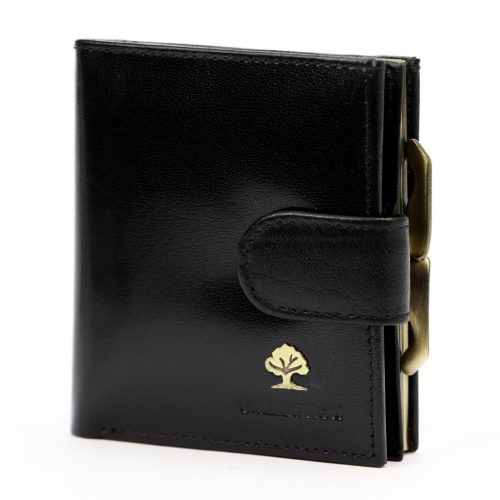 Luxury 71124 RFID fekete női bőr pénztárca 9.5 x 10 x 3 cm