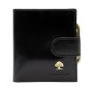 Luxury 71124 RFID fekete női bőr pénztárca 9.5 x 10 x 3 cm
