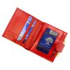 Luxury 71124 RFID piros női bőr pénztárca 9.5 x 10 x 3 cm