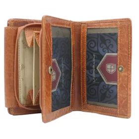   Peterson PTN WD2-VLCN barna női bőr pénztárca 13 x 10 x 4 cm