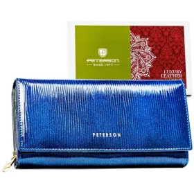   Peterson PTN 42106-PR kék női bőr pénztárca 19 x 10 x 3.5 cm